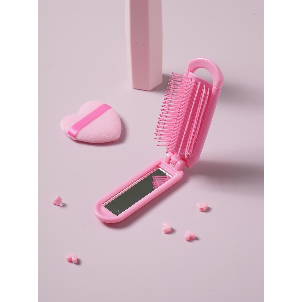 Daiso Lovely Faltbarer Kamm Spiegel Set