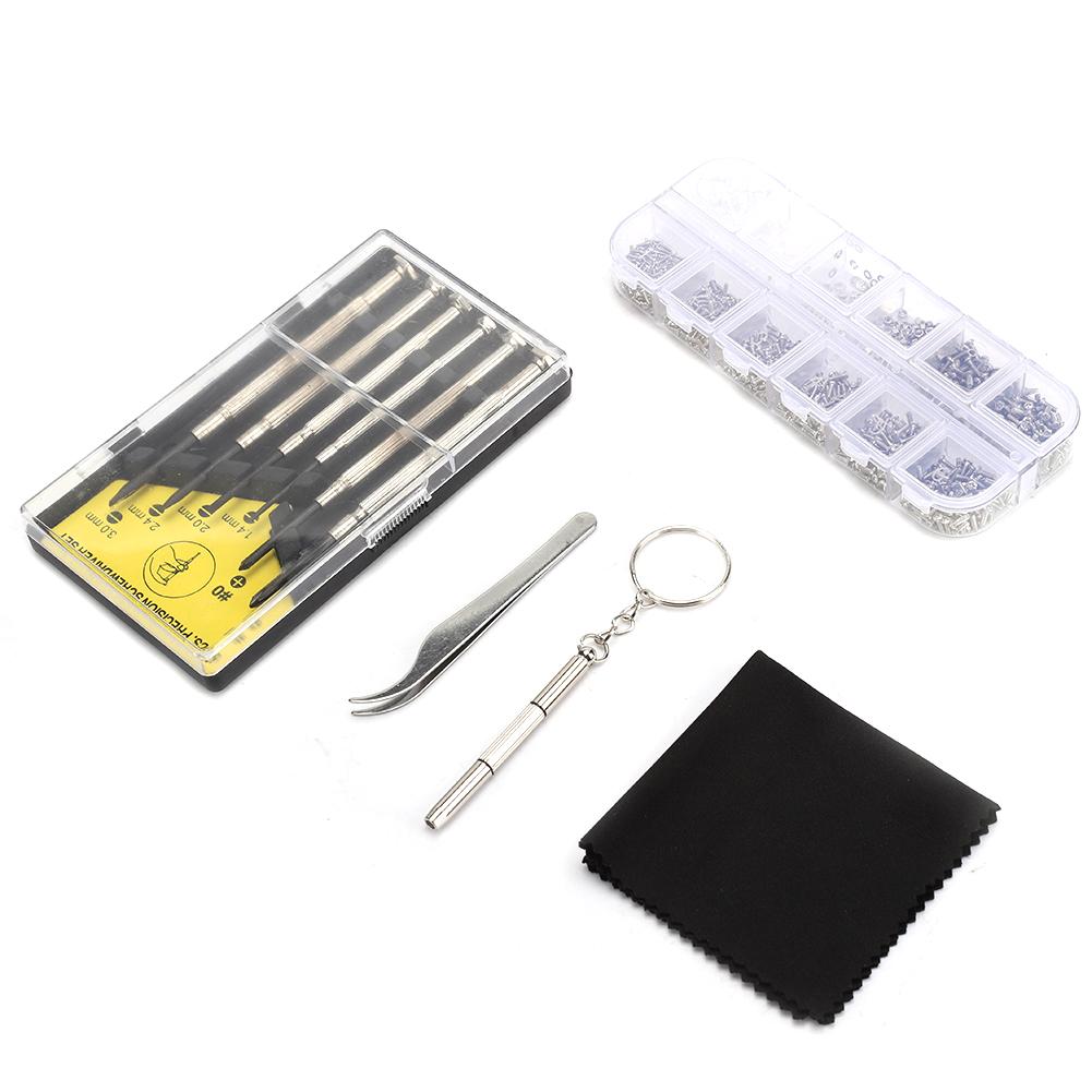 Screwdriver Tweezers Screw Nose Pad Optical Glasses Repairing Maintenance Kit