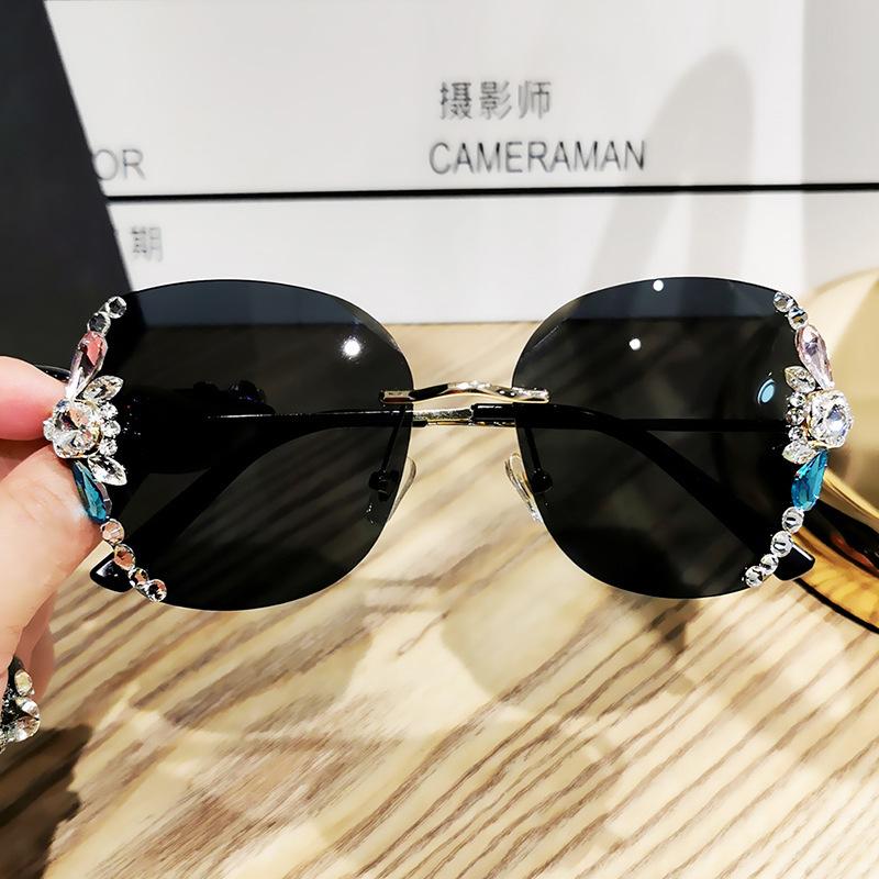 Tide Belt Sunglasses for Women with UV Radiation Large Face Round Face Slimming Sunglasses