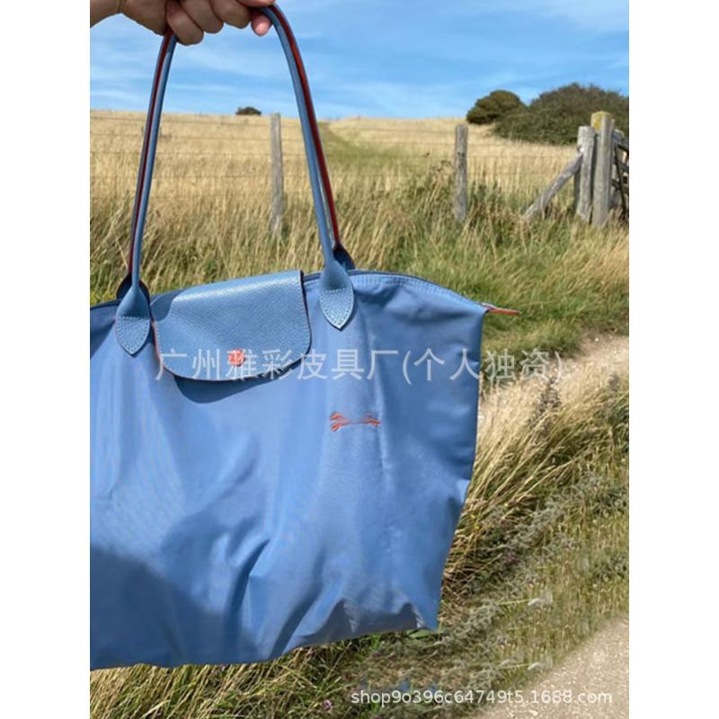 High Quality Dragon Inlaid Bag Week Commemorative Embroidered Dumpling Bag Nylon Handbag Large Capacity Shoulder Tote Bag