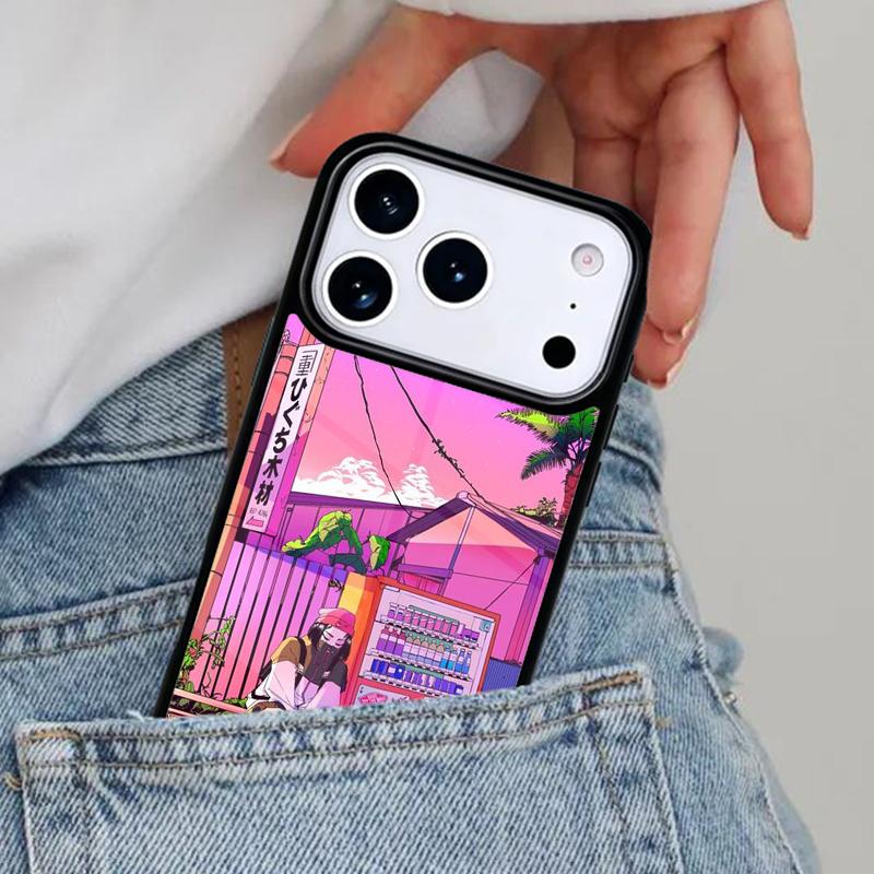 Japanese Style Anime Phone Case for iPhone 16e 15 14 13 12 17 Pro Max Plus Air 17pro Cover Coque