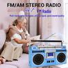 Retro Bluetooth Cassette Player with Dual Speakers and USB Recording