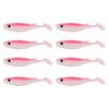 8Pcs Fishing Lures Soft Baits 3D Eyes Realistic Looking Bright Color Natural Swimming Posture Artificial Lures Fake Baits