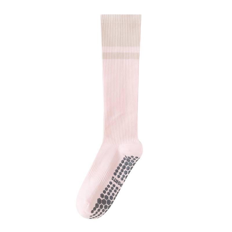 Women's Non-Slip Compression Yoga & Sports Socks - Pure Cotton, Calf-Length, Ideal for Pilates, Dance, and Cycling