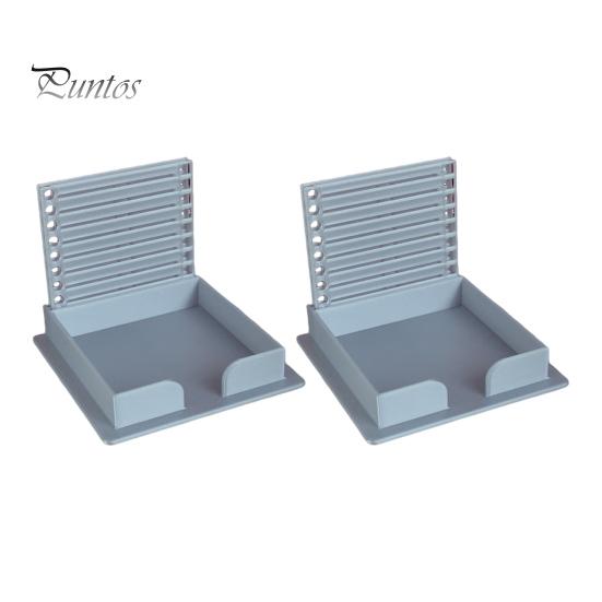2Pcs Sticky Note Dispenser Holders High Durability Smooth Edge Burr Free Multifunctional Sticky Note Holder with Stencil
