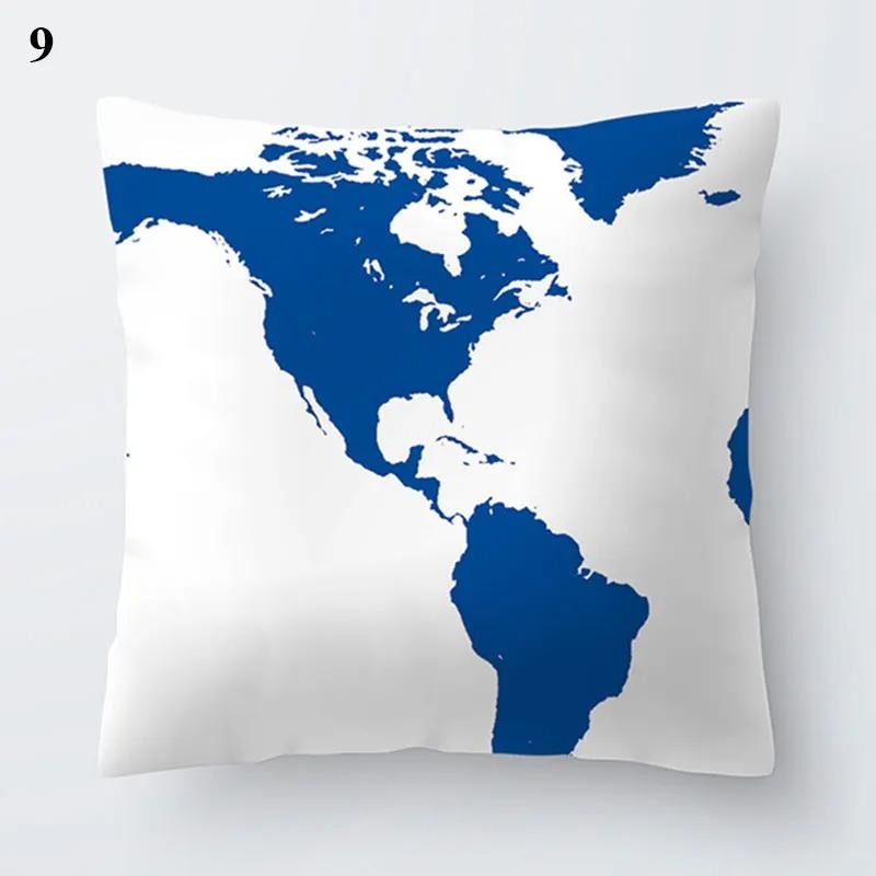 Blue Marine Animal Pillowcase Office Living Room Home Pillowcase Car Ornaments