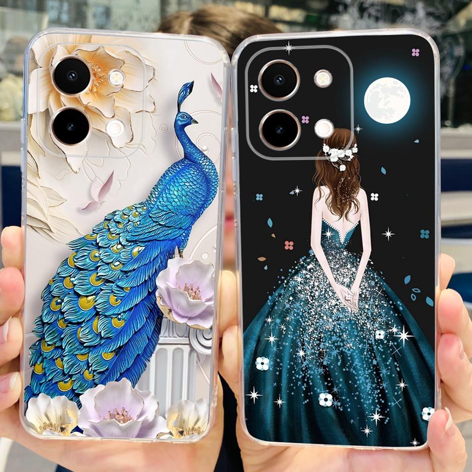 Für Vivo Y28 4G Hülle V2352 Niedliche Bemalte Abdeckung Weiche Silikon TPU Handyhülle Für Vivo Y28 Y 28 VivoY28 4G Fundas 6.68'' Coque Capa
