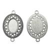 Bezel Connectors For Resin Crafts Fit Oval 13x18mm Photo Glass Dome Frames