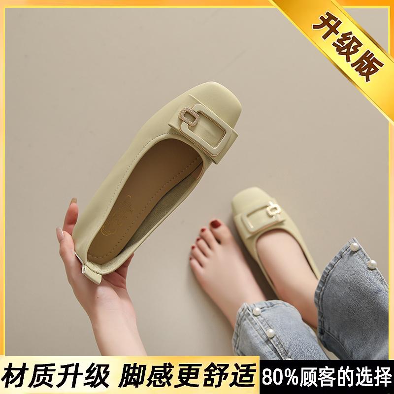 New spring and autumn shallow single shoes with skirt soft soles, pregnant women are not tired of Doudou shoes