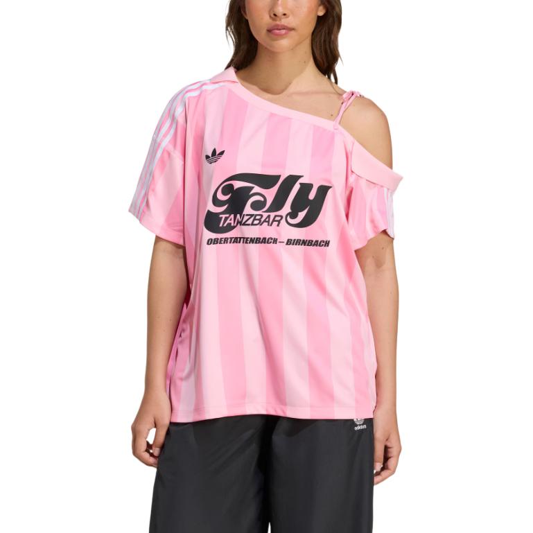 adidas Originals Off SHOULDER DRES Fotbalový dres Dámský Růžový/Světle růžový KD2277