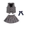 Boys Girls Summer Royal Blue Vest Shorts/Skirt Photograph Dress School Kids Uniforms Children's Day Performance Dance Costume