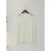 STyle LaTTe Women V Sheer Long sleeVe Round KniT T shirT