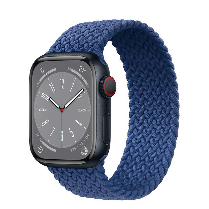 Strap For Apple Watch Band 44mm 40mm 45mm 41mm 49mm 38mm 42mm Elastic Braided Solo Loop Bracelet Iwatch Series 7 Se 3 6 8 Ultra