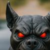 Demon Dog Car Hood Ornament Resin Sculpture with Red Eyes And Fangs Weather-Resistant Automotive Decor for Sedans Trucks Jeeps