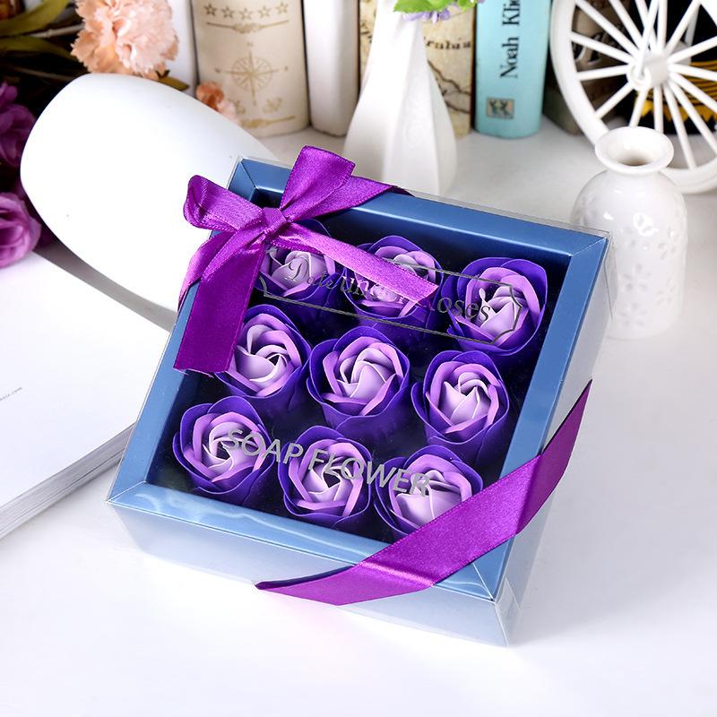 Soap Flower Roses Faux Eternal Flower Gift Box Valentine's Day Simulated Flowers Valentine's Day Faux Flowers For Birthday Gift