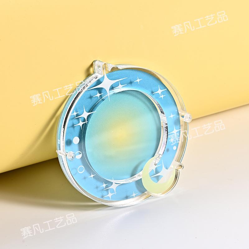 Gu Mei Acrylic Badge Display Stand: Customizable Badge Holder with Built-in Collection Brick, In Stock, Ideal for Star DIY Projects.