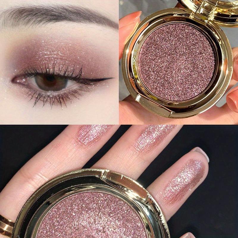 Single Color Flowing Golden Three Dimensional Pearlescent Eyeshadow Fine Sparkling Pumpkin Color, Matte Sparkling Powder, Earth Tone Eyeshadow Palette