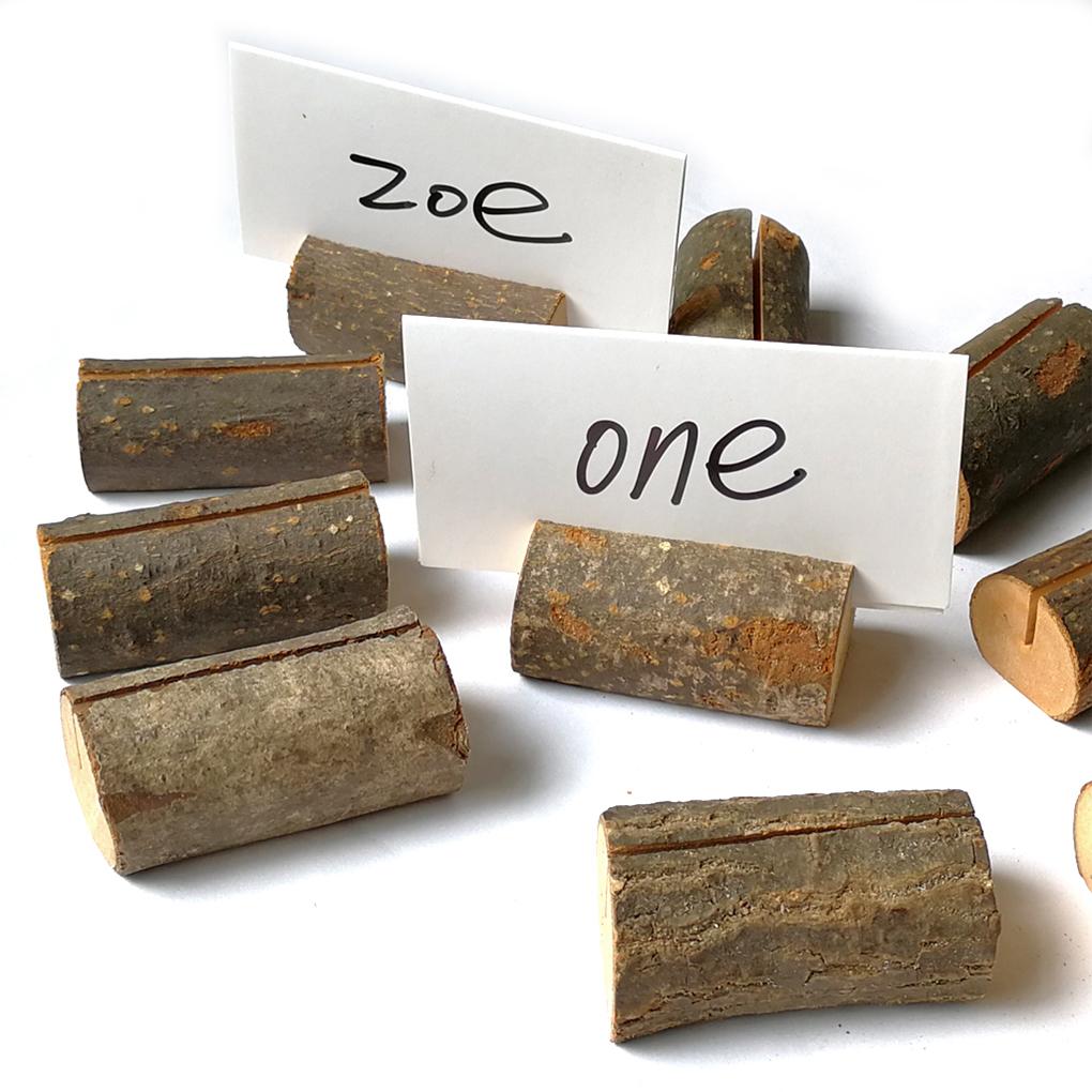 Pack of 20 Creative Table Number Holders Place Card Holders Wedding Decoration Handicraft Article Transverse Groove Place Cards