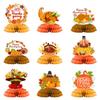 A Set of 9 Paper Honeycomb Ornaments for Thanksgiving Turkey Themed Parties Desktop Supplies Holiday Fun Decorations and Props