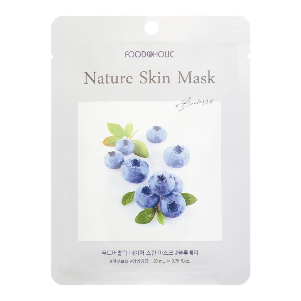 

FOODAHOLIC NATURE SKIN MASK #BLUEBERRY Тканевая маска для лица с экстрактом черники
