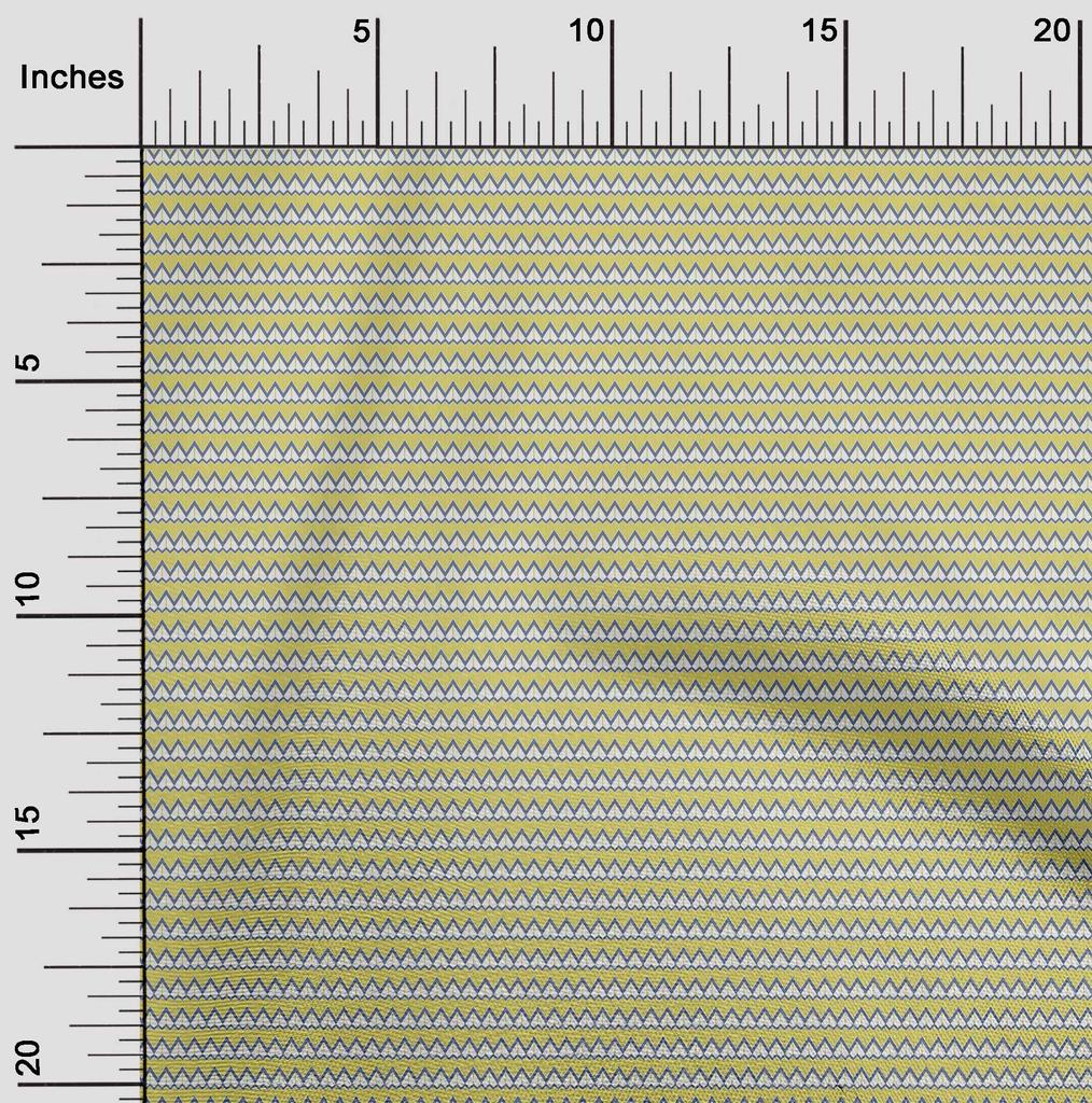oneOone Cotton Flex Fabric Chevron Geometric A  Printed Craft Fabric BTY 40 Inch
