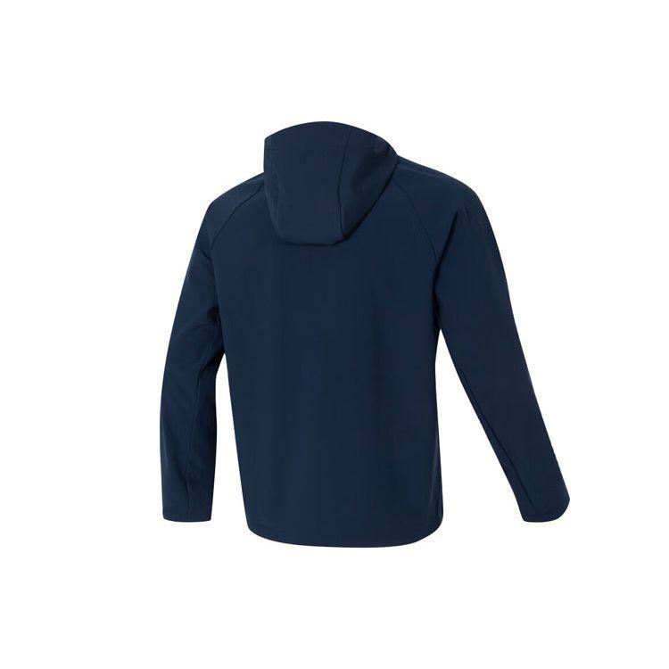 Adidas Striped Logo Print Outdoor Casual Sports Training Jacket Men Jacket Dark-Blue JE3553