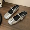 Silver inner heightening bag head half slippers women's summer outer wear 2025 new models with skirts Mary Jane gentle sandals single shoes