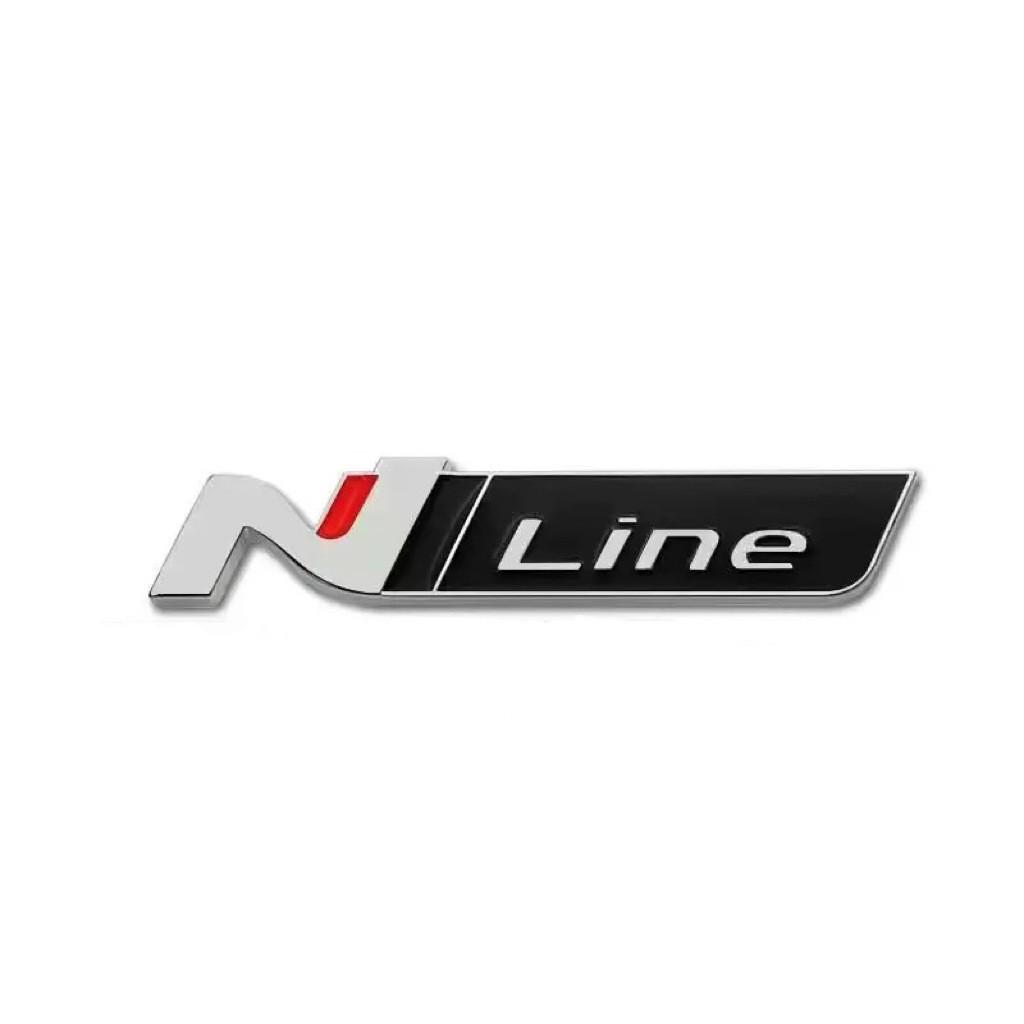 NLINE Auto Logo für Hyundai Elantra: Personalisierte Metall-N-Logo-Aufkleber für hinten und die Seiten.