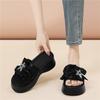 Stylish and simple sandals, fairy style heightening in summer, silver single shoes, comfortable, lazy and versatile one-word slippers