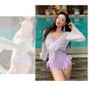 High-end Pure Desire Conservative Covering Abdomen Showing Slimming Sexy Hot Seaside Vacation One-piece Swimsuit Woman