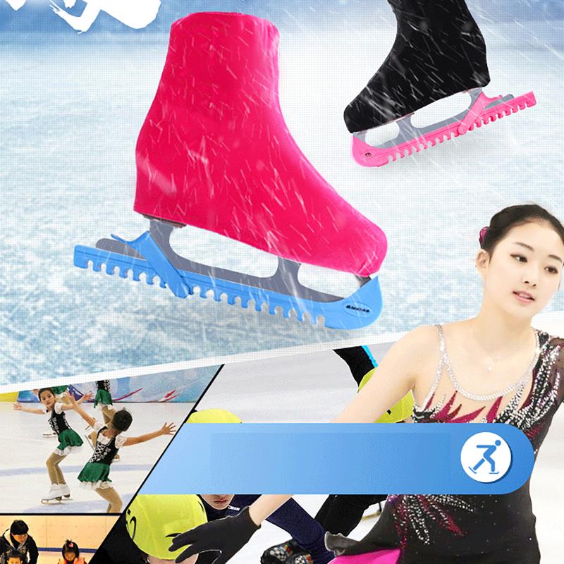 Upgraded High Elastic Velvet Fabric Figure Skating Shoes Cover Protector Anti-Scratch & Dustproof Ice Skate Blade Covers Guard