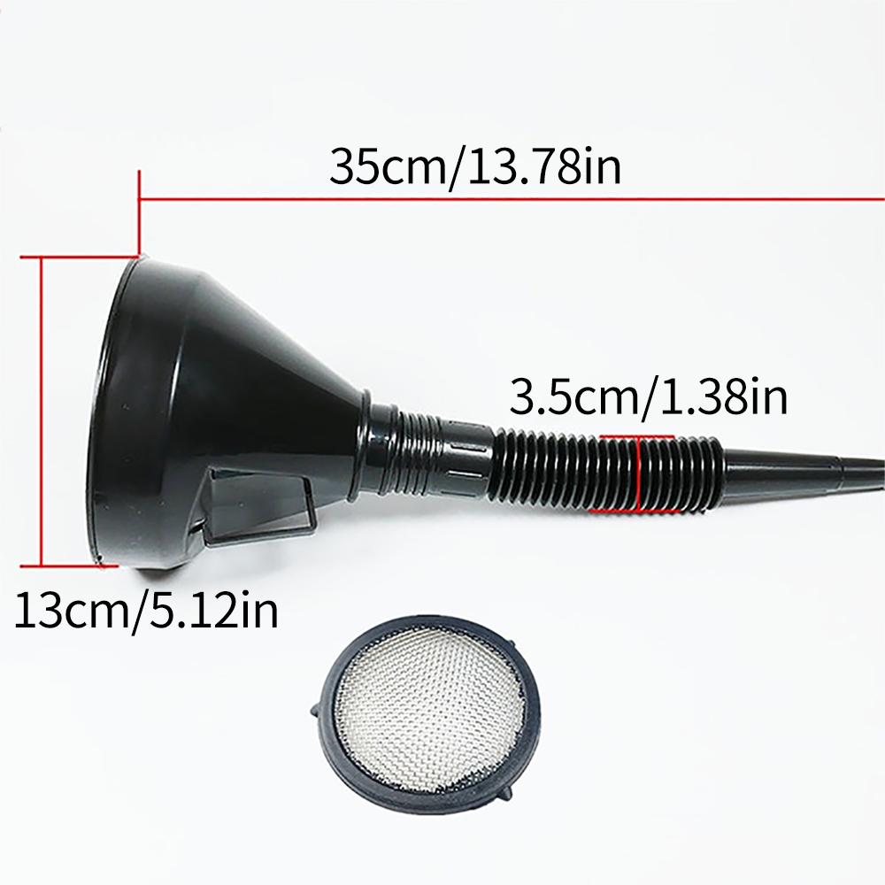 Anti-splash Car Long Mouth Oil Funnel Gasoline Oil Fuel Filling Tools Plastic Engine Funnel Motorcycle Refueling Car Accessories