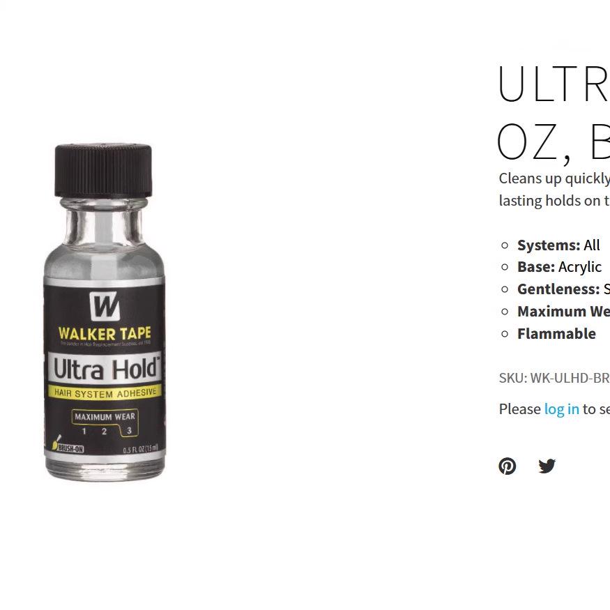 WALKER TAPE Ultra Hold Waterproof Wig Glue - Super Strong Adhesion