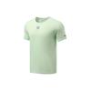 Li Ning Running Series Printed Pattern Training Round Neck Short Sleeve T-Shirt Men Tops Celestial-Green ATSR477-2