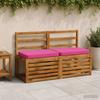 2 Piece Bench Cushions VUGHT 2 Pcs 100percent  Polyester Pink