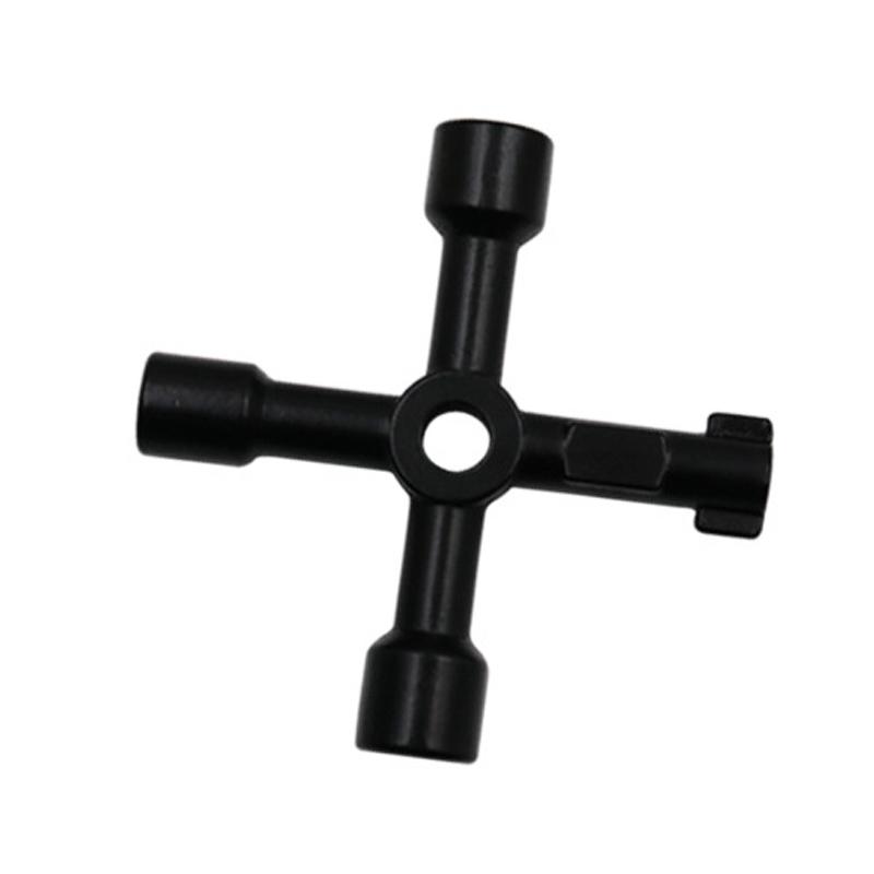 4 v 1 Multifunkční Elektrikář Instalatér Užitečný Křížový Spínač Klíč Univerzální Čtvercový Trojúhelníkový Klíč pro Plyn Vlak Odvzdušnění Radiátoru