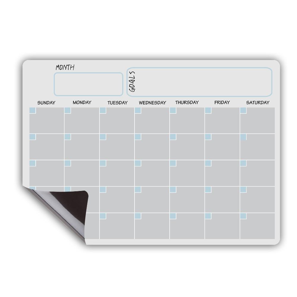 Erasable Monthly Calendar Memo Message Note Soft Magnetic Fridge Calendar  Kitchen