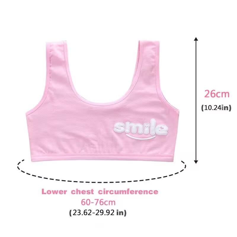 Teen Bra Girl Vest Cotton Spandex Big Girl's Sport 8-14 Years Adolescente Kids Underwear