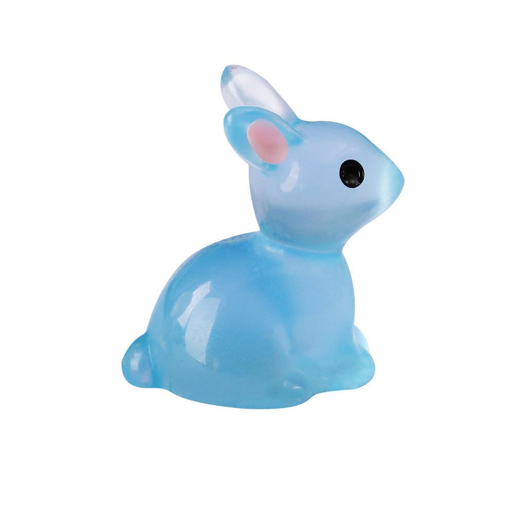 Charming Night Light Bunny Resin Sculpture For Kids Room And Gardens Fairy