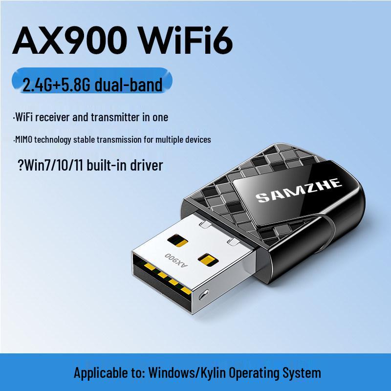Shan Ze WiFi 6 USB Adapter for Desktop & Laptop - High-Speed Wireless Receiver & Transmitter