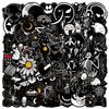 10/50Pcs Black and White Goth Stickers Magic Moonlight Graffiti Stickers for DIY Luggage Laptop Skateboard Motorcycle Bicycle Stickers