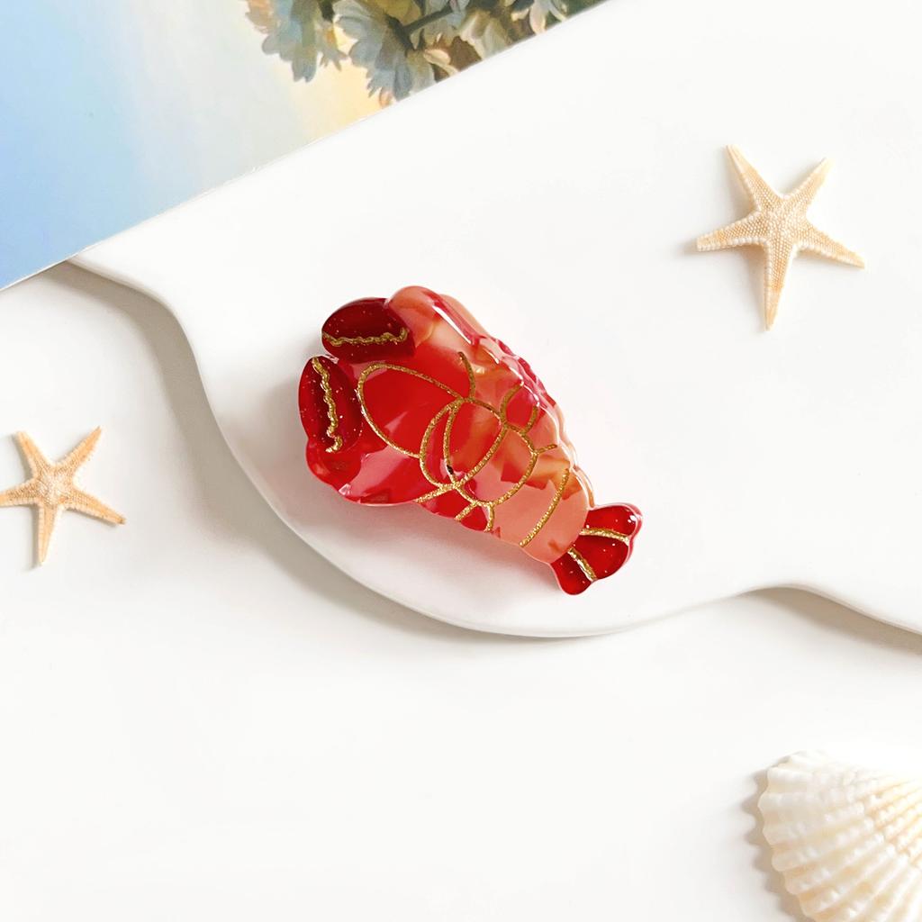 Cartoon Meereskleintier-Haarspangen sind kleine und zarte Acetat-Pfannen-Haarspangen, Pferdeschwanz halb gebundene Haiklammern