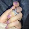 Luxury 925 Sterling Silver Bowknot Shape Rings for Women Female Accessories High Quality Brilliant CZ Hot Jewelry Cute Bow Ring