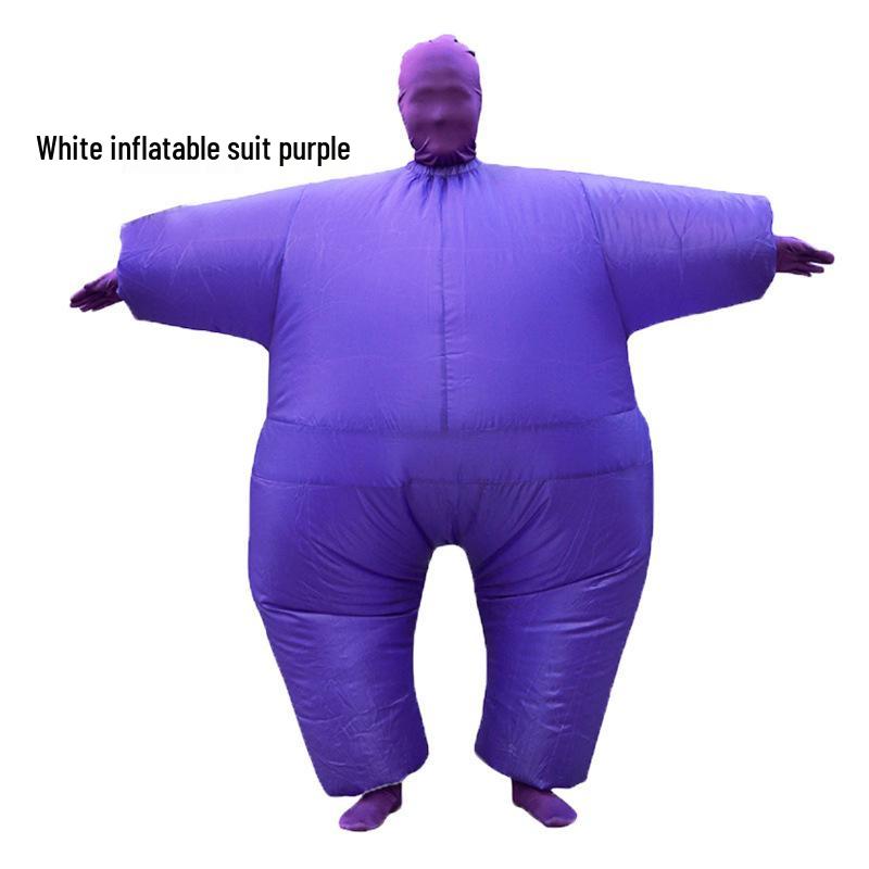 Inflatable White Ninja Sumo Cosplay Costume for Halloween Party