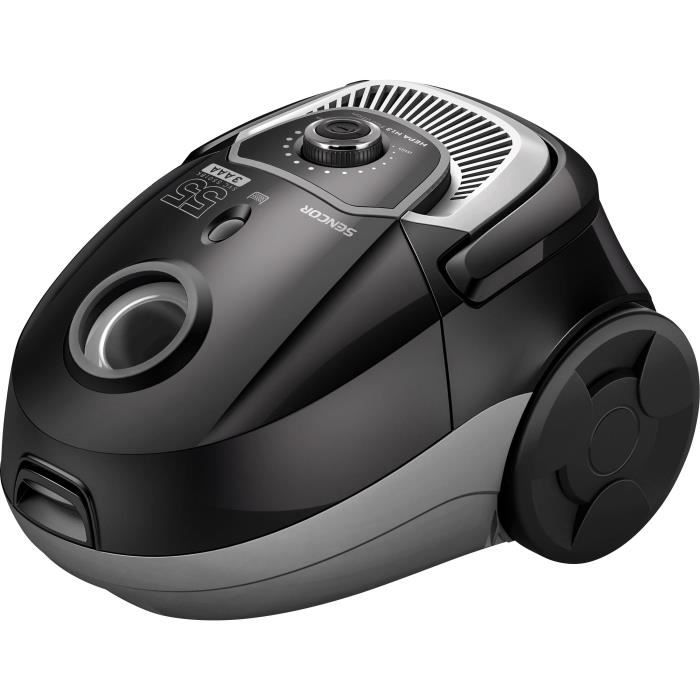 Bagged Cylinder Vacuum Cleaner - SENCOR - SVC 5501BK - 700 W ECO Motor - 75 dBA - 2 L - H13 HEPA Filter - Black