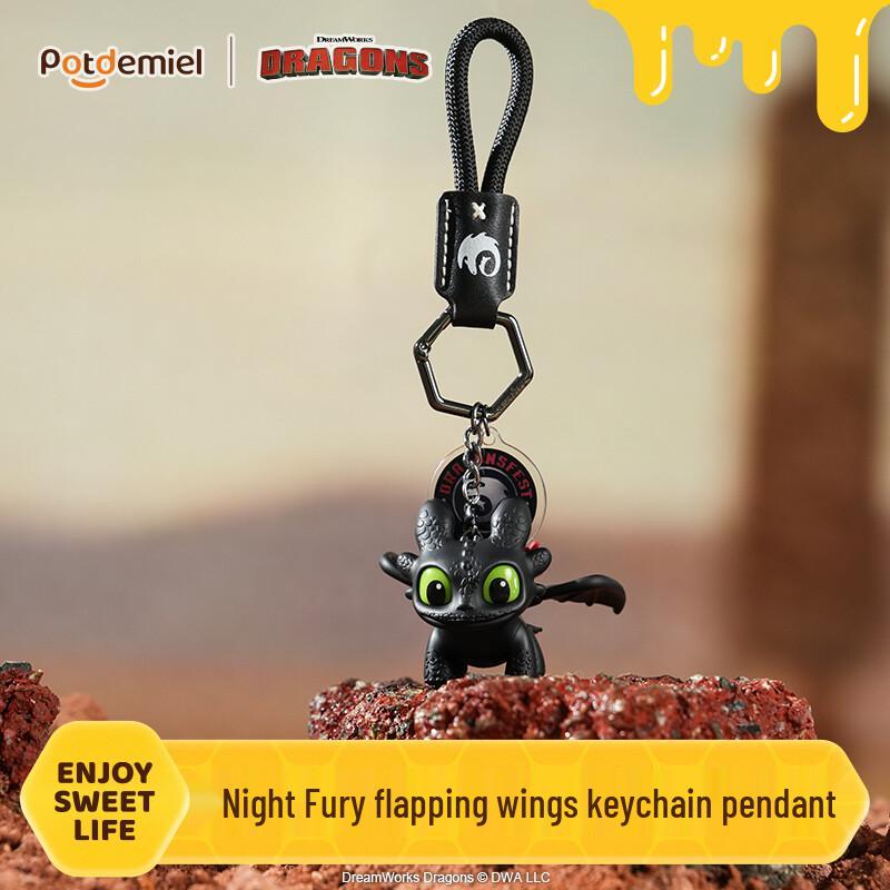 Porte-clés Peluche Lumineux Krokmou - Cadeau Furie Nocturne pour Garçons & Filles