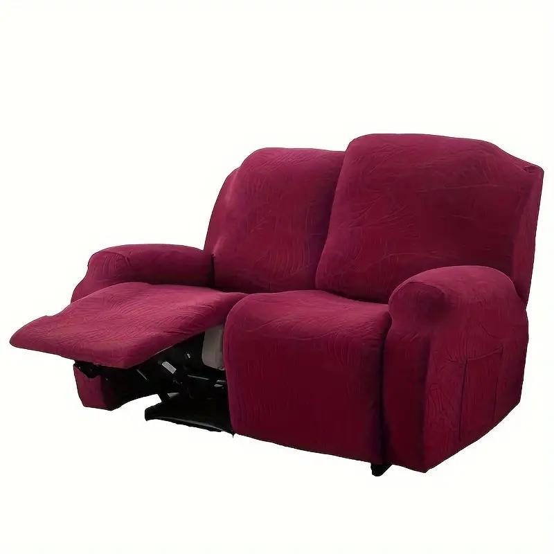 

1/2/3seat Waterproof Recliner Sofa Covers Elastic Stretch Recliner Chair Cover for Room Relax Armchair Couch Slipcovers 1 Seater(4pcs) бордовый