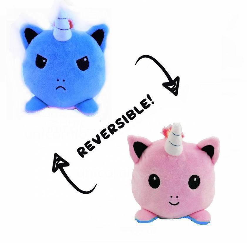 Magical Reversible Unicorn Plush Doll Luxurious Soft Material With Feather Cotton Filling For Comfort