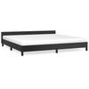 Vidaxl Bed Frame with Headboard Without Mattress, Black, 200X200 Cm
