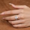 2Carat Oval Cut Moissanite Engagement Rings For Women   CopperWaterdrop Diamond Ring Wedding Bands Fine Jewelry Gift